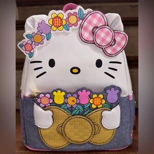 ✅ Super Cute 🥰 Loungefly Sanrio Spring Florals Hello Kitty Mini-Backpack - N…